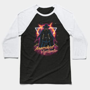 Retro Anarchist Vigilante Baseball T-Shirt